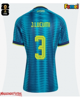 Columbia Jhon Lucumi #3 Echipament de Fotbal Replică Mondial 2026 Femei Deplasare